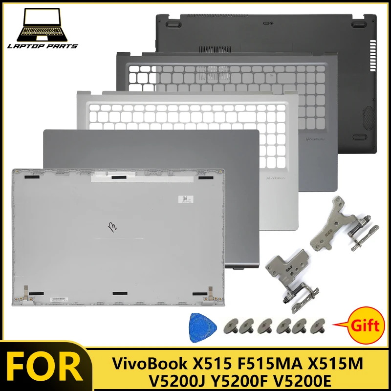 NOUVEAU Pour VivoBook X515 F515MA X1500EA F1500EA Ordinateur portable LCD Couvercle arrière Cadre avant Repose-poignets Clavier inférieur Charnières