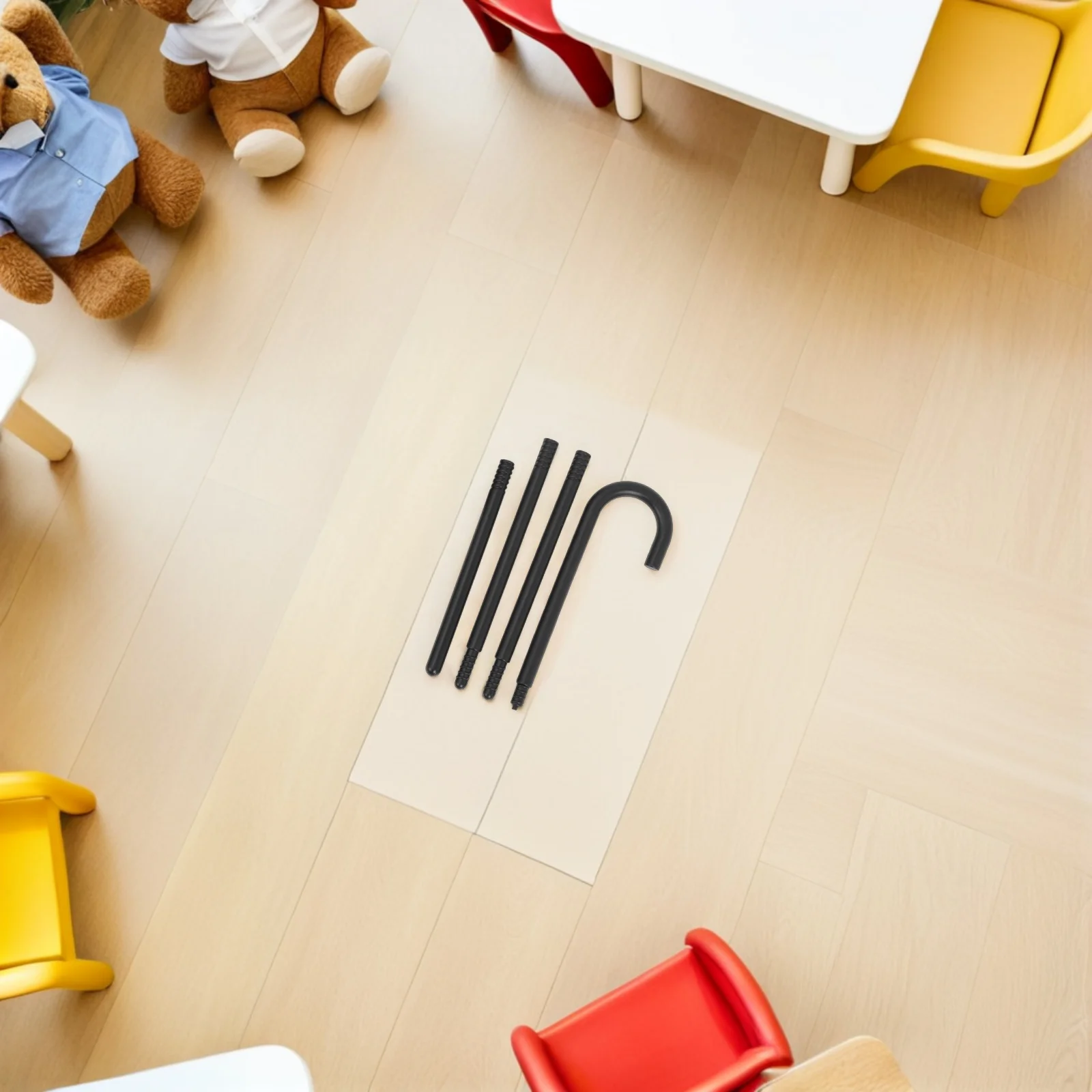 

2Pcs Children Cane Black 1920S Theatrical Dance Prop for Halloween Party Costume Accessories Kids Cosplay Wand Stage