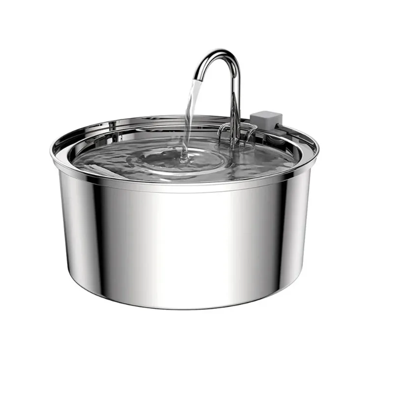 Stainless Steel Pet Water Feeder Cat Automatic Fountain USB Electric Mute for Cat Dog Filter Fountain Smart Drinking Bowl