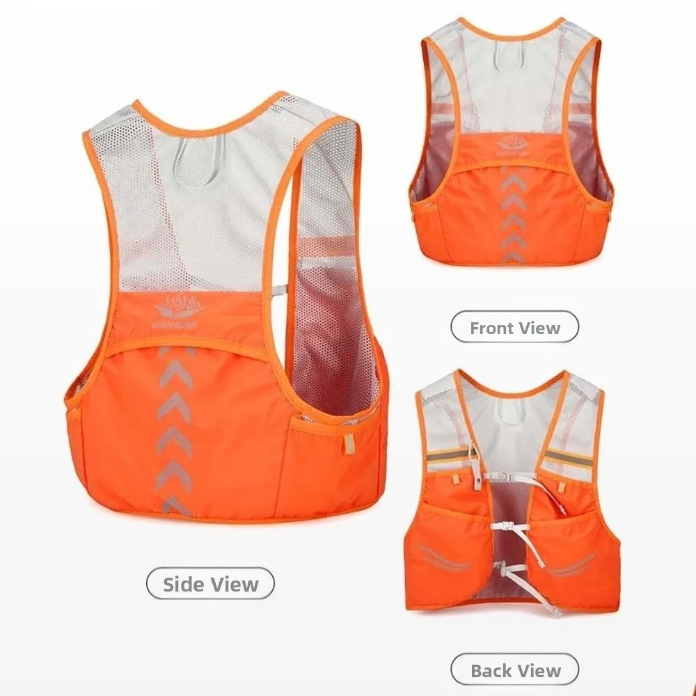 High Visibility Reflective Vest Bag Lightweight Security Safety Reflective Vest Breathable Fluorescent Color Night Running Bag