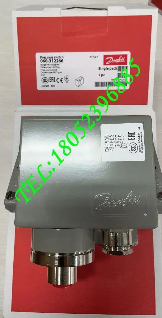 2025 interruptor de presión Danfoss KPS47 060-312266 controlador de presión Danfoss Original importado genuino