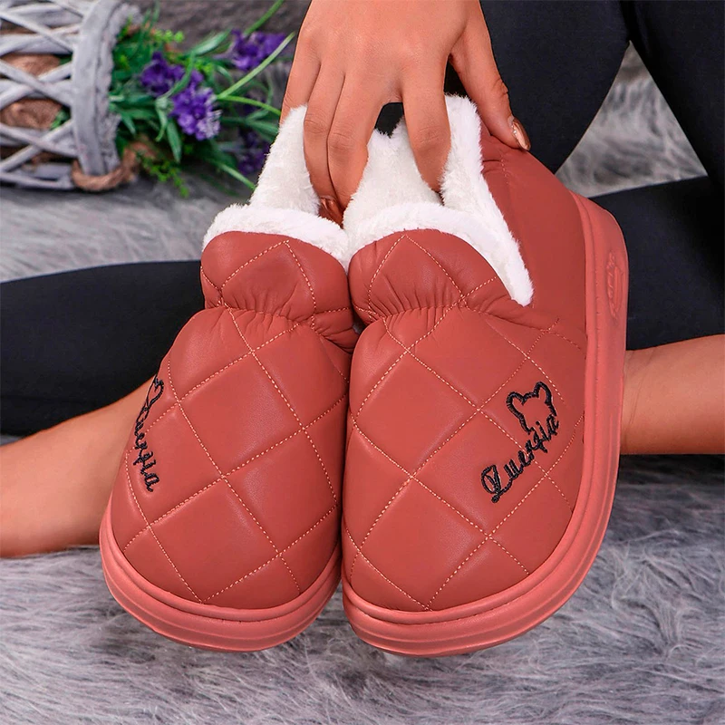 Flats Platform Enkellaarzen Bont Vrouwen Schoenen Nieuwe 2024 Winter Korte Pluche Vrouwen Warm Comort Boots Wandelen Casual Chaussures Femme