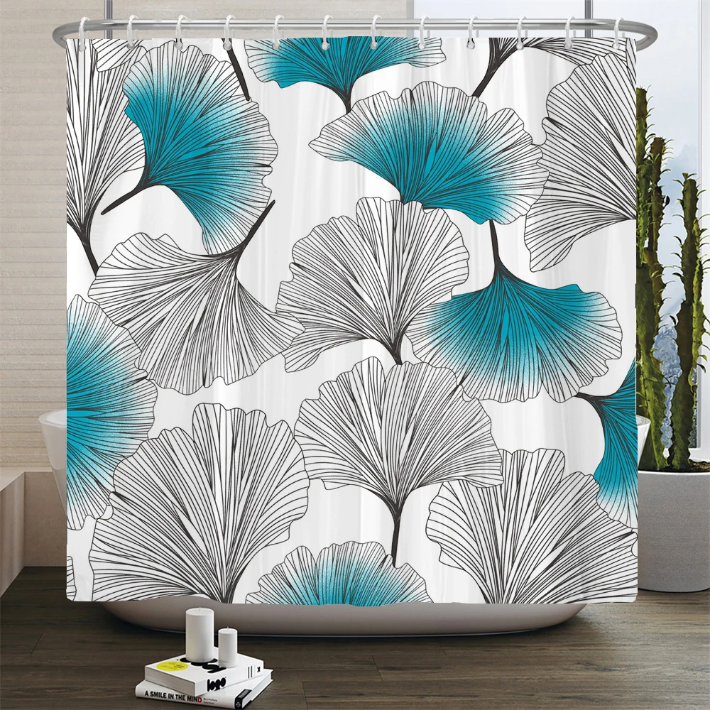 Minimalistische Stijl Laat Douchegordijnen Aquarel Boho Bloemen Waterdicht Morden Badkamer Badkuip Gordijnkamer Decor Met Haken