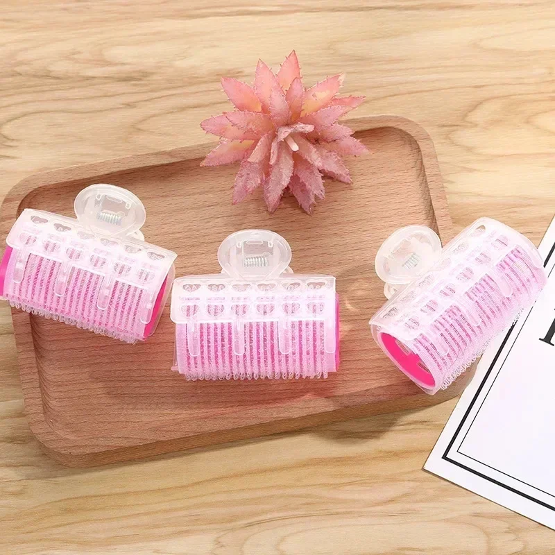 Plastic Air Bangs Curling Roller Hair Rollers Bang Roll Curler Self-adhesive Hair Curling Hairdressing Tools 1 Bag 3pcs