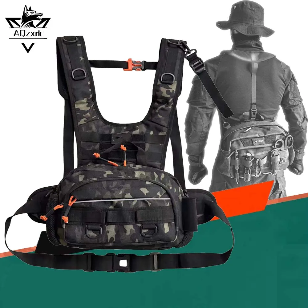 

Tactical Waist Bag Packet Men Women Multifunctional Sports Water Bottle Backpack for Mountain Climbing Tourism Hiking Cycling