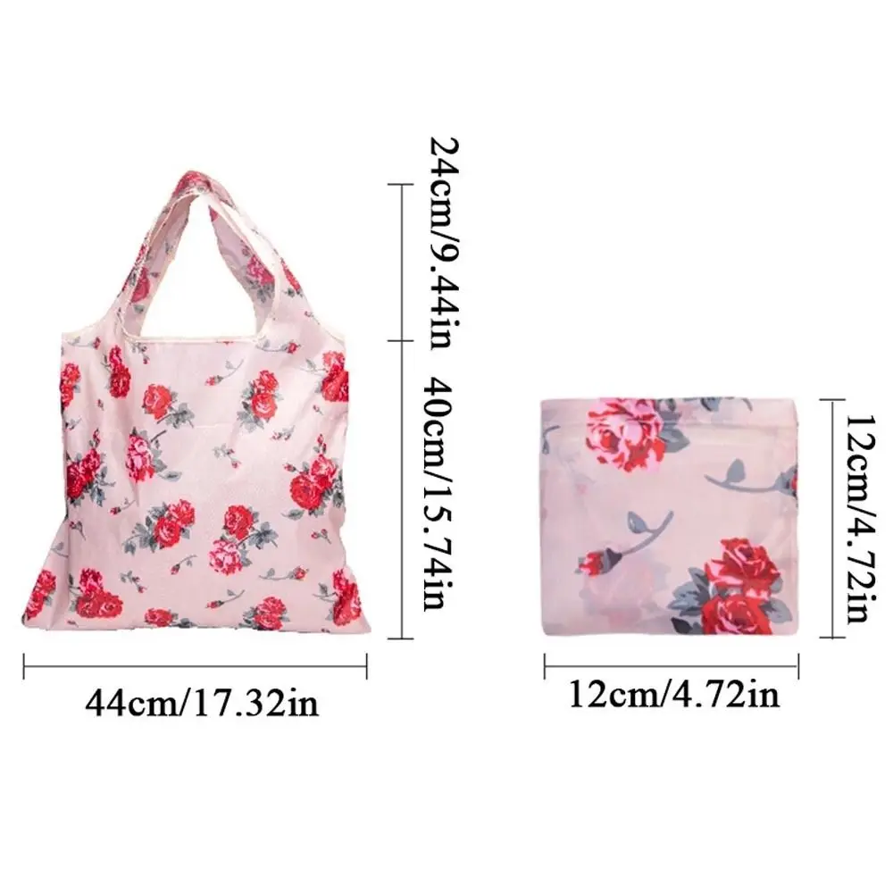 Sweet Flower Lemon Mom Storage Bag Travel Wash Bag Cat Leaf Fruits Korean Shoulder Bags Women Shopping Bag Foldable Storage Bag