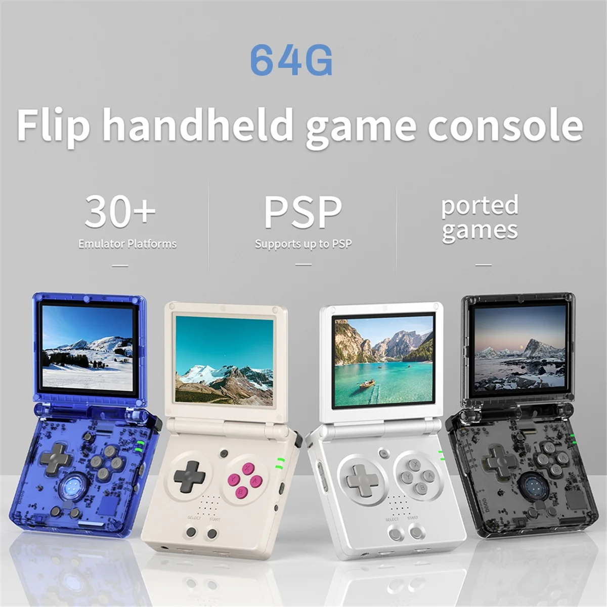 Handheld Game Console for ANBERNIC RG35XXSP Cl ic Folding Flip Cover Retro Nostalgia Game Console with Storage Bag,G