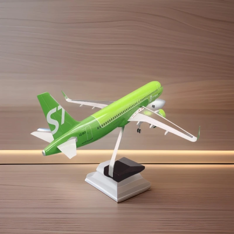 

Scale 47cm A320 NEO Siberia S7 Airlines Airplane diecast Simulation Passenger boys toys Aircraft Model Toys Collected Gift By