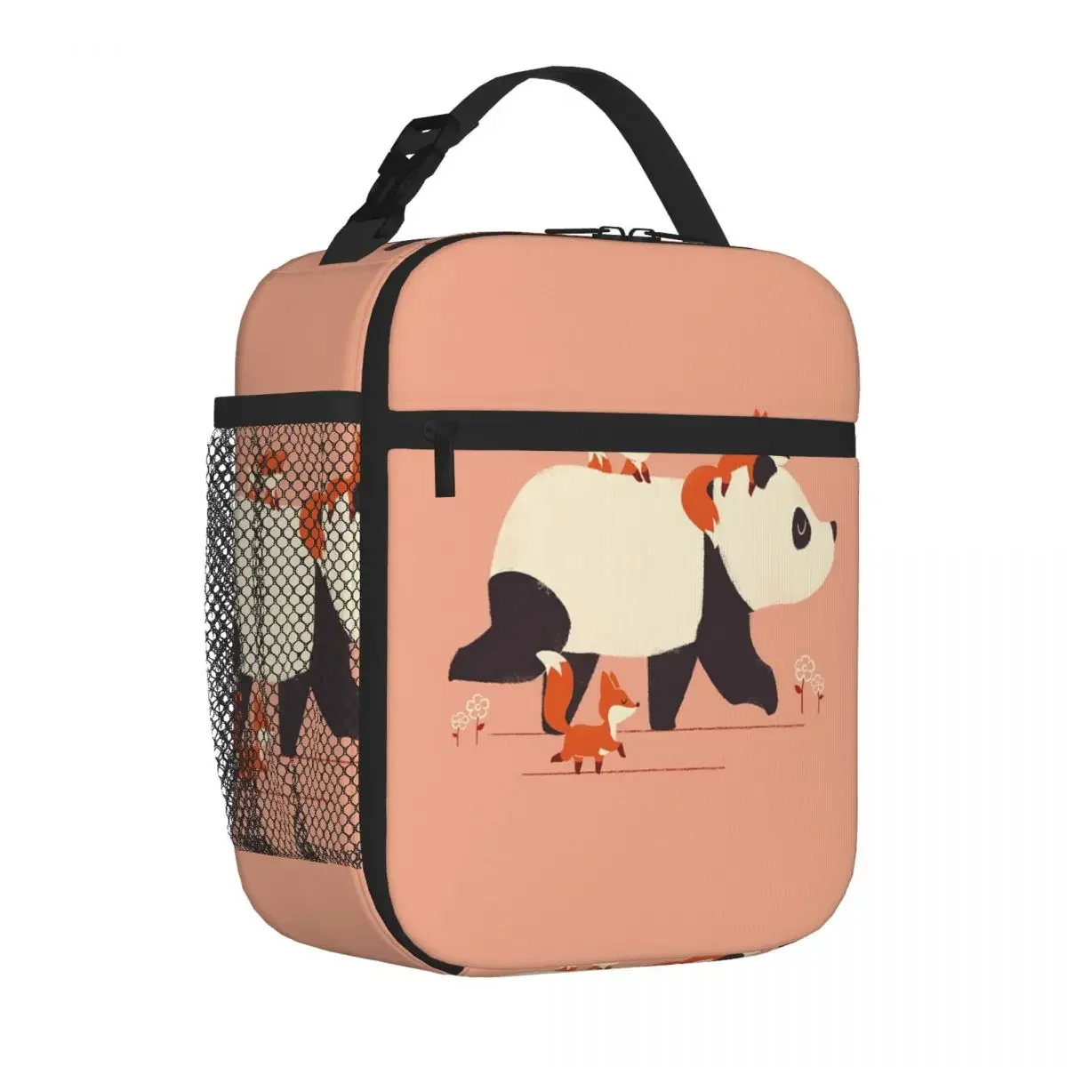 Panda And Foxes Lunch Tote Thermo Bag Kid'S Lunch Box Children'S Food Bag