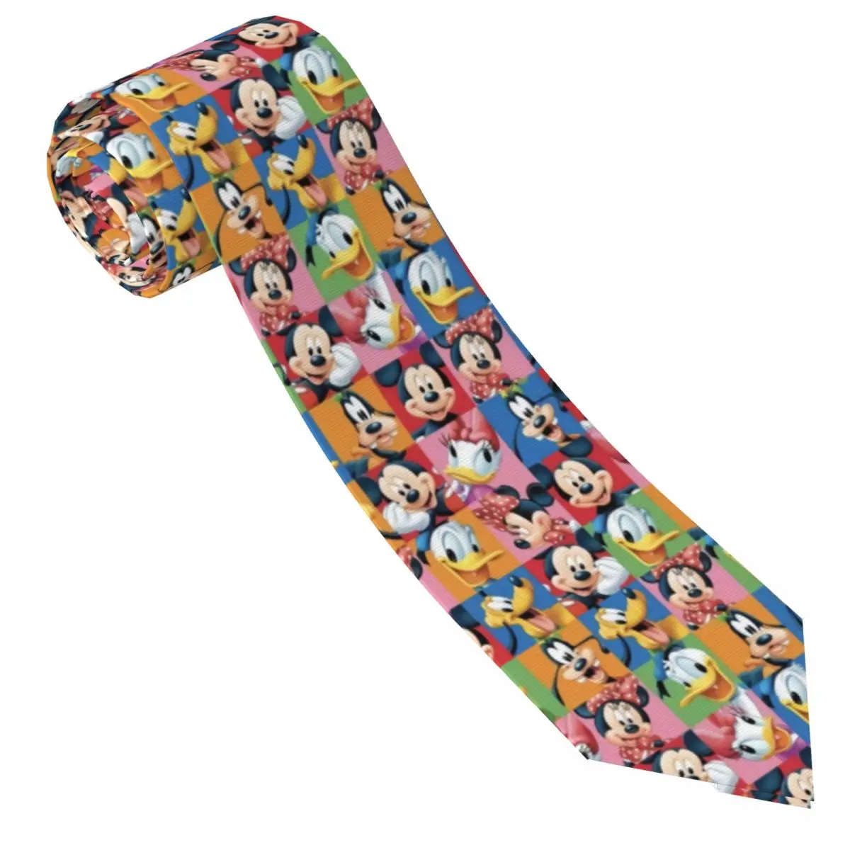 Custom Mens Minnie Mickey Mouse Collage Neck Ties Fashion Tie For Business