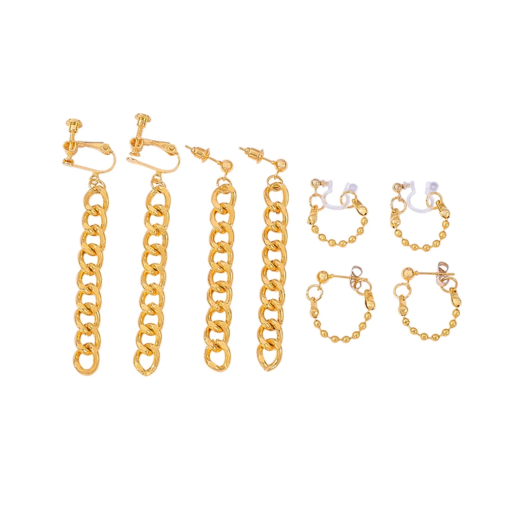 Einfache, modische, kreative Kettenanhänger-Ohrringe, Ohrclips, personalisierte Accessoires für Männer und Frauen, Geschenke, Party-Schmuck