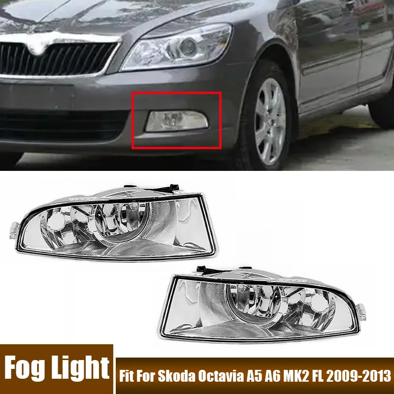 

Пара автомобильных противотуманных фар без лампы, подходящих для Skoda Octavia A5 A6 MK2 FL 2009-2013 # 1Z0941699C/1Z0941701C, 1Z0941700C/1Z0941702C