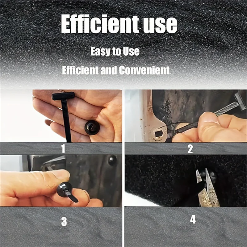 ABKW-parafuso de fixação automática 100 peças fivela de gravata de cabo de nylon universal para reparo de para-choque de carro, casa e garagem