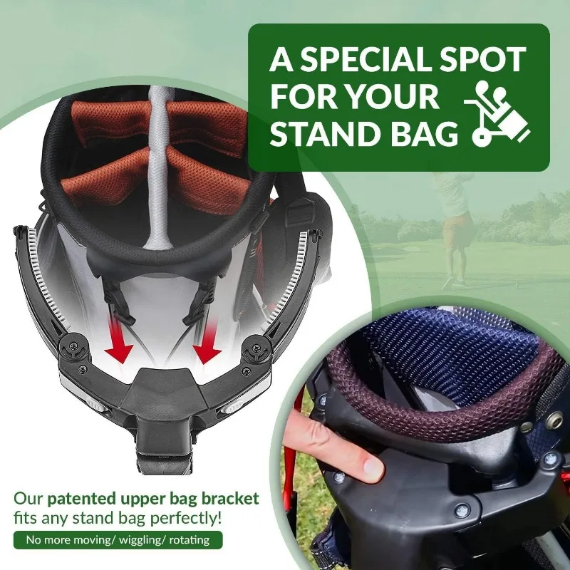 4 Wheel Golf Push Cart - Caddycruiser One Version 8 1-Click Folding Trolley - Lightweight, Compact Pull Caddy Cart, Easy to Open