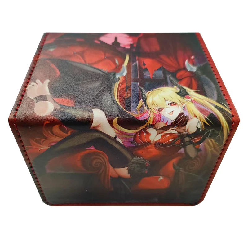 

Diy Self Made Yu-Gi-Oh! Lacrima The Crimson Tears Card Storage Box Ygo Fiendsmith High-End Leather Card Storage Box Gift Toys