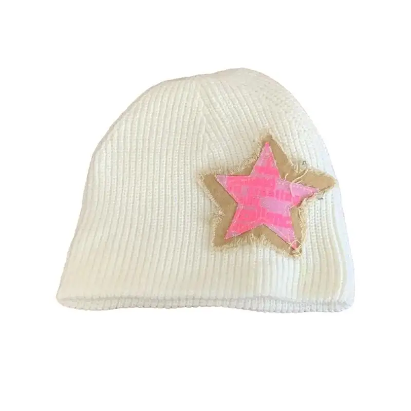 

652F Winter Knit Thick Beanie Hat for Teens Keep Warm Protecting Ear Hat Windproof