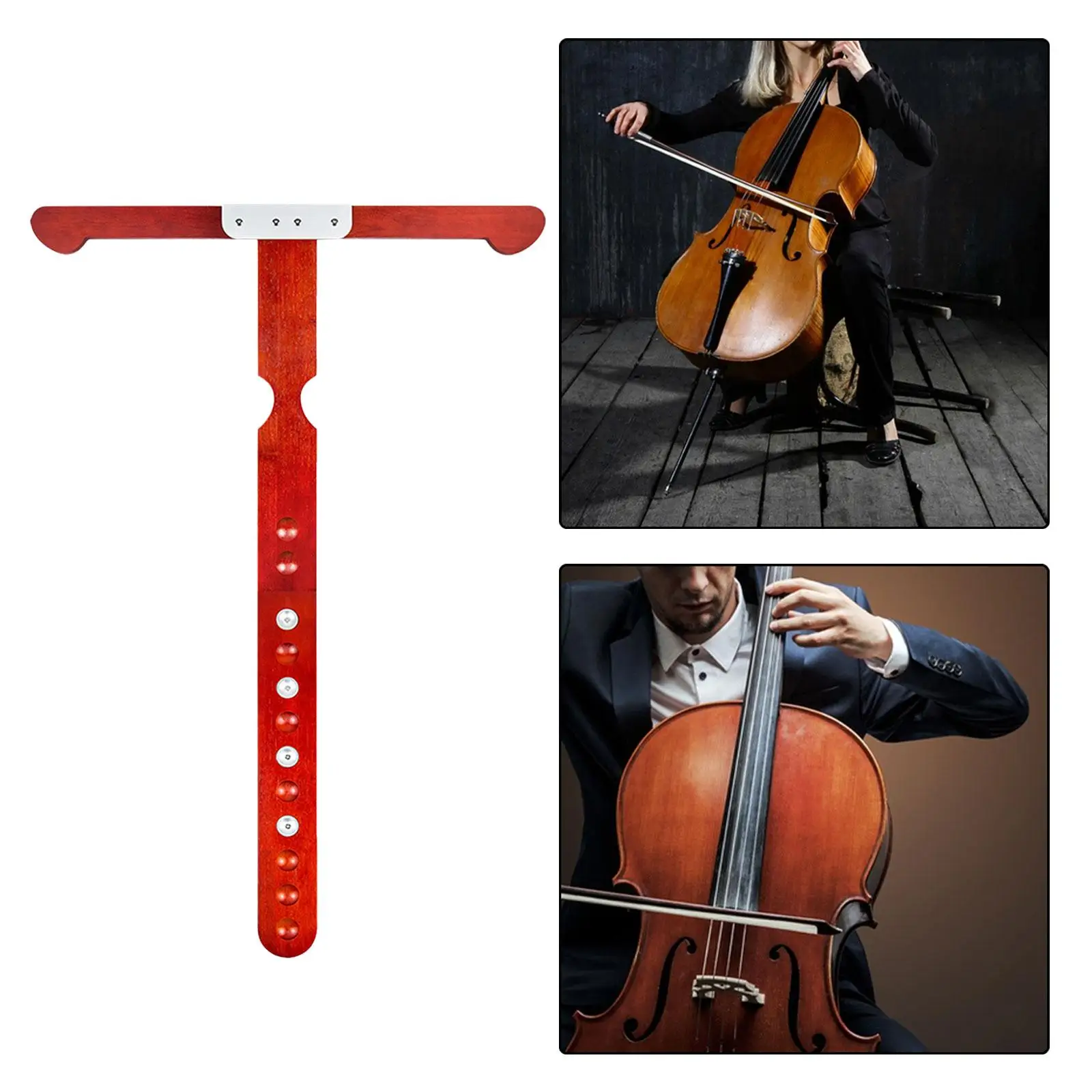 

Cello Non-Slip Mat Stopper Wooden Board Adjustable Professional Rest Rest