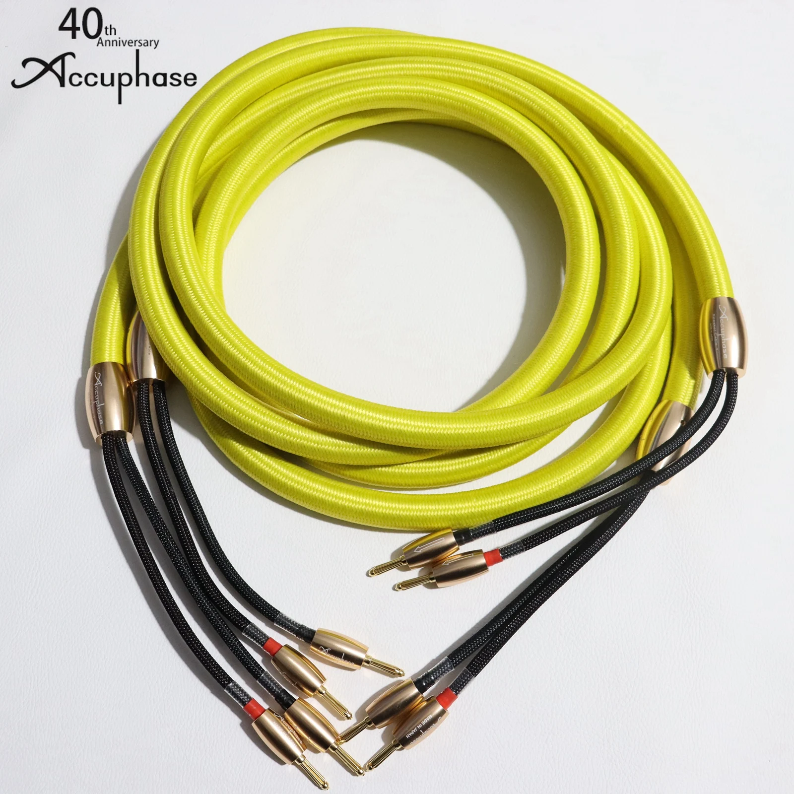 1 Pair Hifi Audio 12Awg Accuphase audiophile Speaker Cable loudspeaker amplifier line With Original Gold Plated Banana Plug