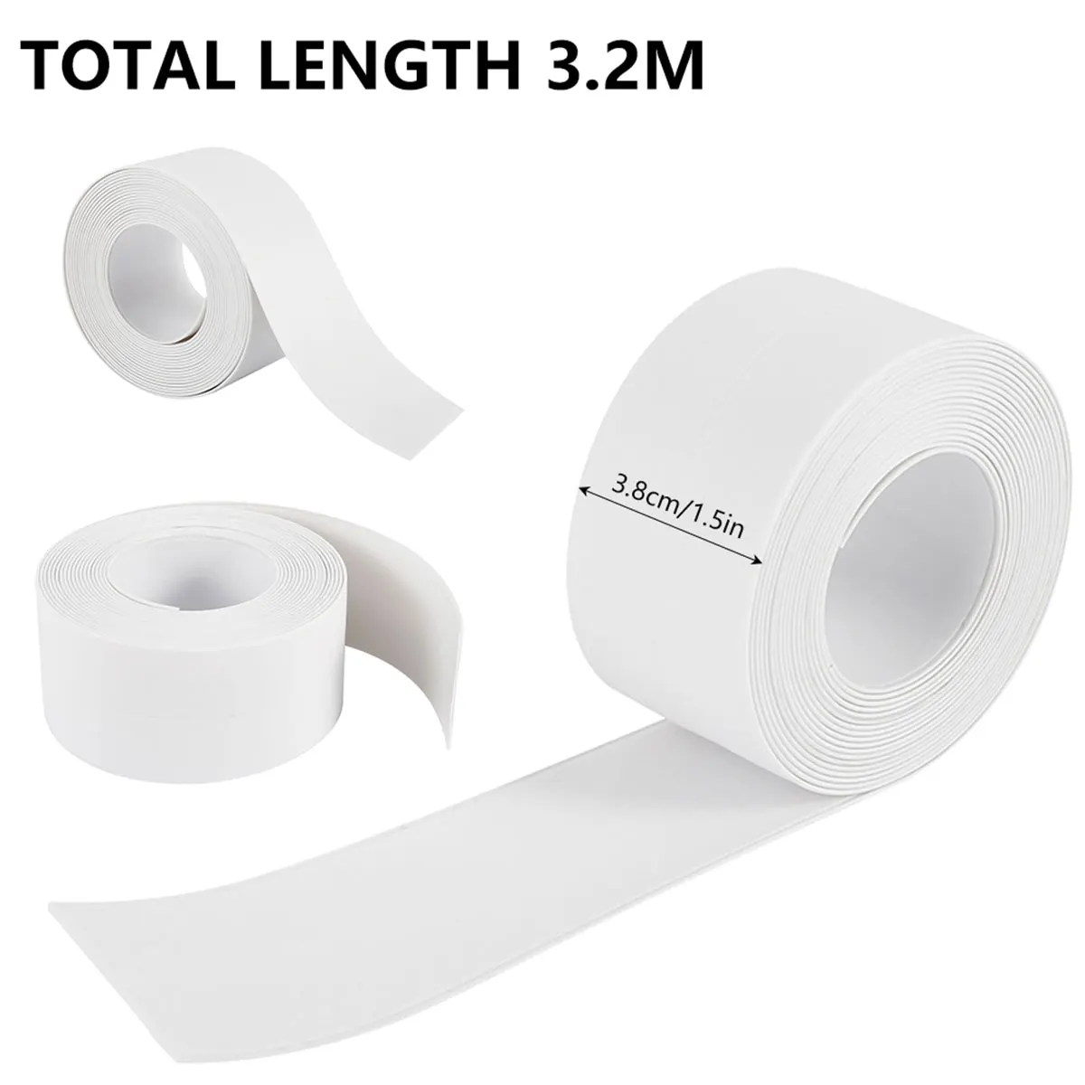 Caulk Strip Waterproof Self Adhesive Caulking Sealing Tape for Kitchen Countertop Sink Bathroom Toilet Bathtub Floor Wall Edge