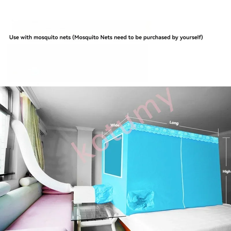 Mini Portable Desktop Air Conditioner Refrigerator with Mosquito Net Pet Cooling 4m² Space Remote Control Small Cooling Fan