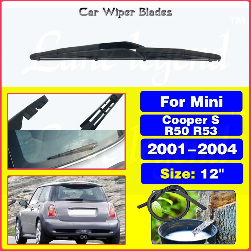 

12" Rear Windshield Windscreen Wiper Blade For Mini Cooper S R50 R53 2001 2002 2003 2004 Rear Window Rain Brush Car Accessories