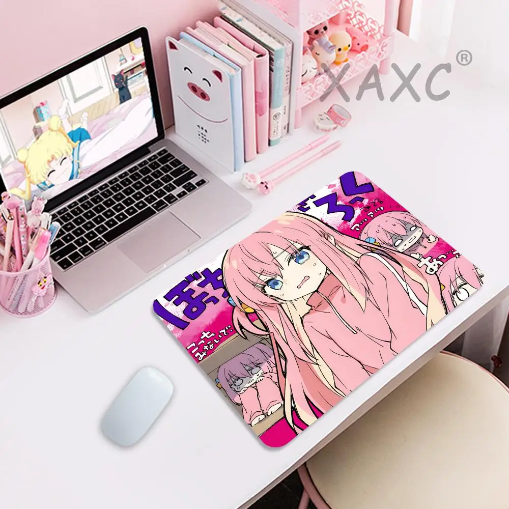 

Коврики для мыши в стиле аниме B-BOCCHI THE R-ROCK, милый розовый настольный коврик, игровые аксессуары, коврик для мыши, геймерская поверхность для компьютерной мыши