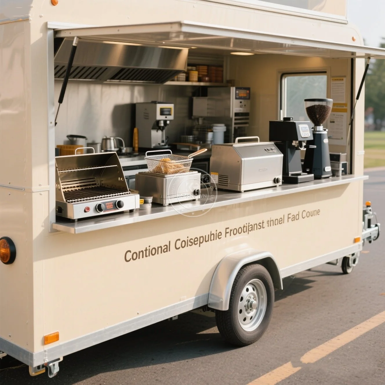 

Australia Standard Food Truck with Full Kitchen Concession Bbq Food Trailer with Porch Fully Equipped Custom Food Truck