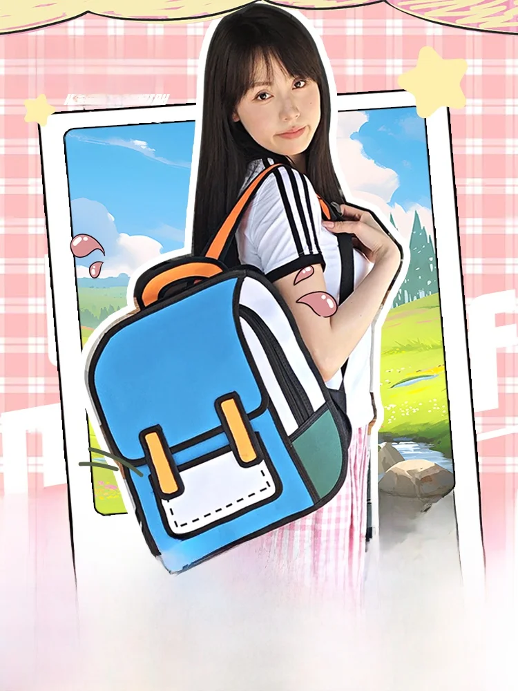 

Cartoon High School Bapa Double oulder Bag for Junior And Senior High School Students Water Resistant Campus Gift