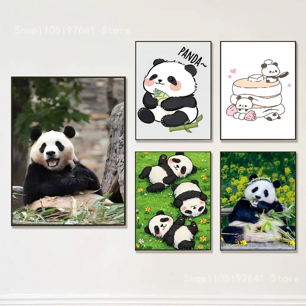 

Animal Panda Fubao Poster Prints Wall Art Picture Painting Gift Living Room Restaurant Bar Large Dec Sticker
