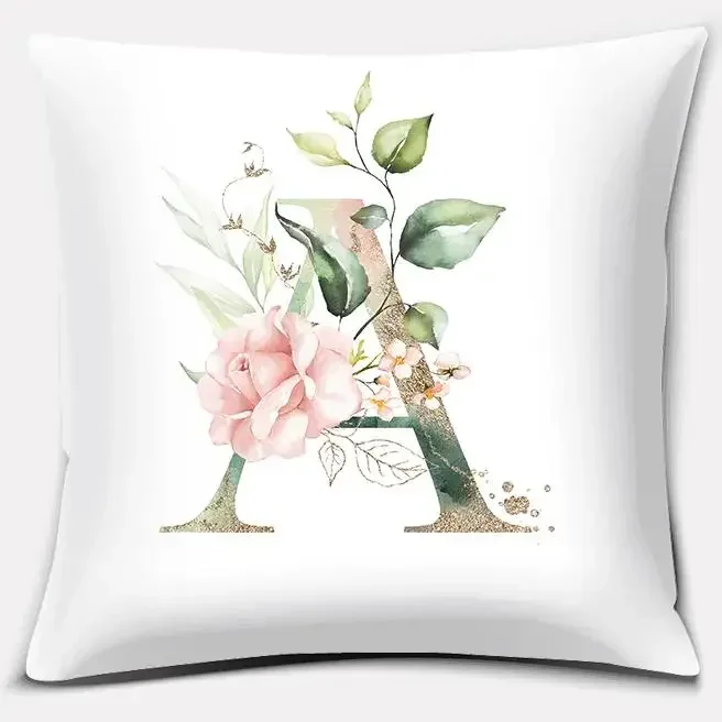 Letter Series Pillow Gift Home Office Decoration  Bedroom Sofa Car Cushion Cover