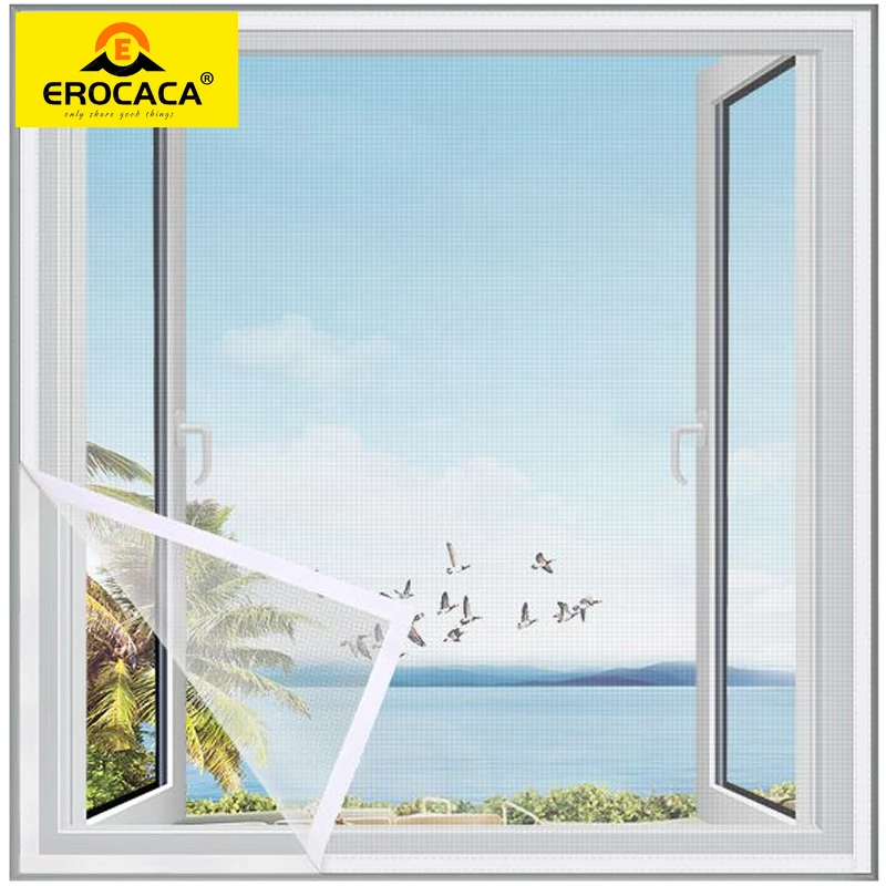 Erocaca weiße Moskito netze für Fenster, Anti-Moskito-Fenster gitter, Mesh Anti-Insekten-Luft tüll unsichtbare Glasfaser mücken