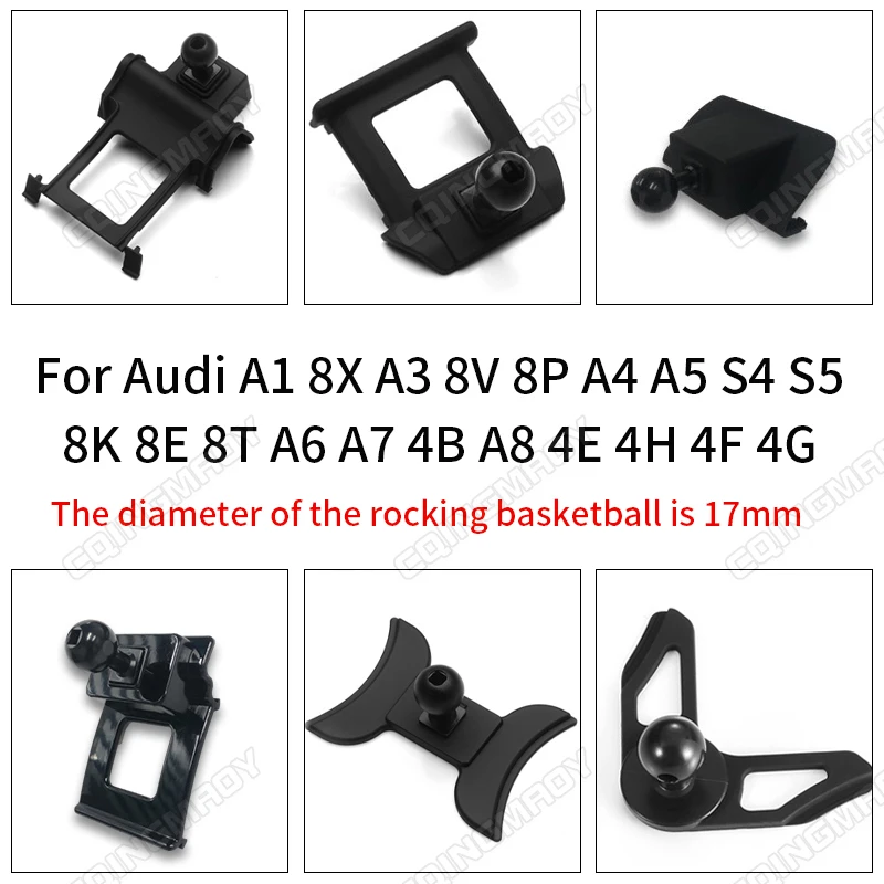 

Car Phone Holder For Audi A1 8X A3 8V 8P A4 A5 S4 S5 8K 8E 8T A6 A7 4B A8 4E 4H 4F 4G Special base accessories for buckle