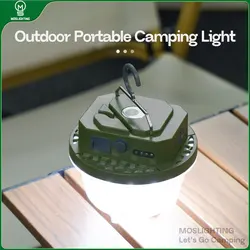 MOSLIGHTING 15W Power Camping Lantern Tent Lamp USB Rechargeable Portable Flashlight Camping Light Outdoor Hiking Night Lighting