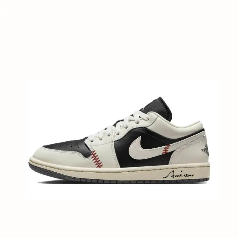 

【Customize】Air Jordan 1 Vintage Basketball Shoes Women's Low-top Cream/Black Sneakers shoes DC0774-001