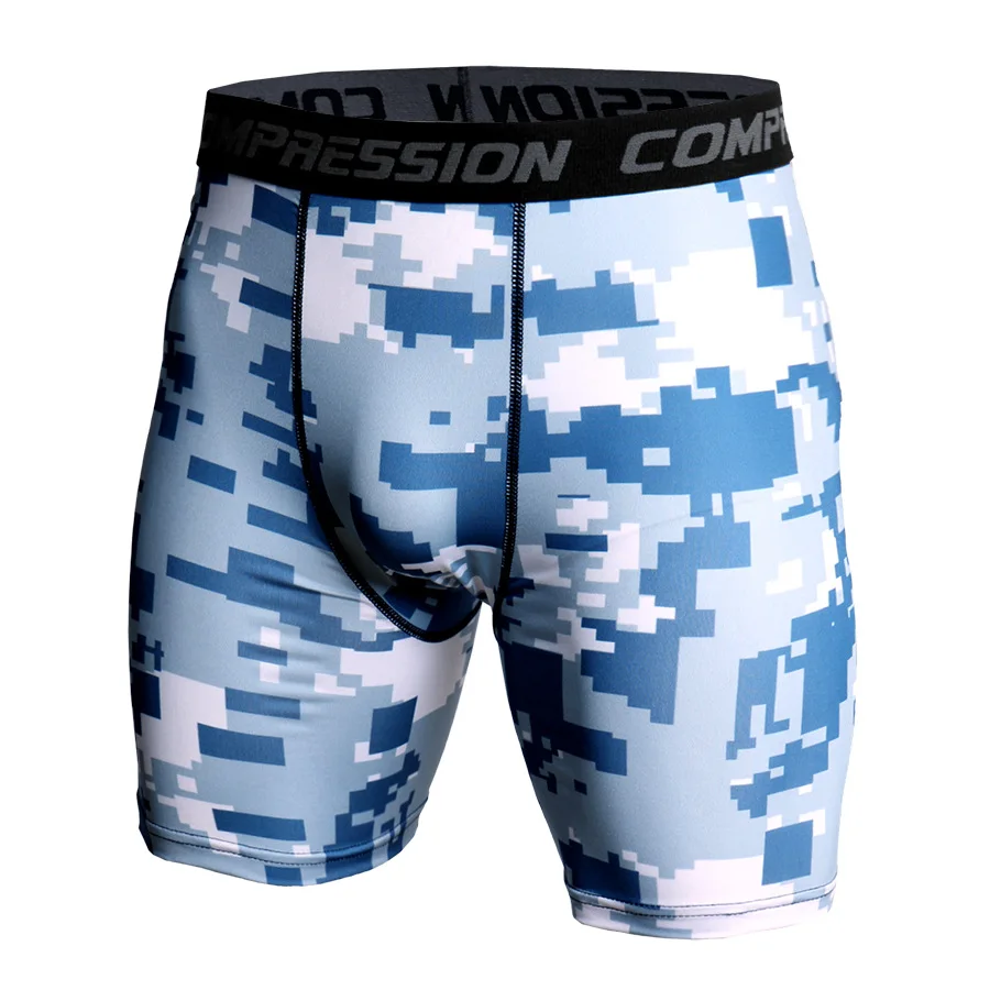 Compression Shorts Men 3D Print Camouflage Bodybuilding Tights Short Men Gyms Shorts Male Muscle Sport Elastic Running Shorts image 3