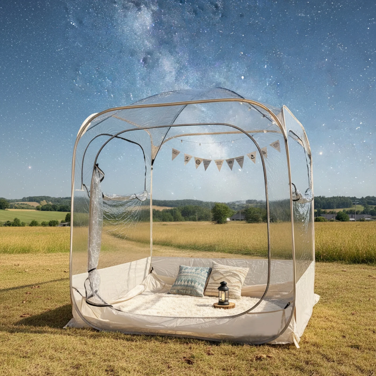 Portable Pop-Up Bubble Tent Transparent Windproof Cold-Resistant Outdoor Shelter for Sports Viewing Garden Fishing
