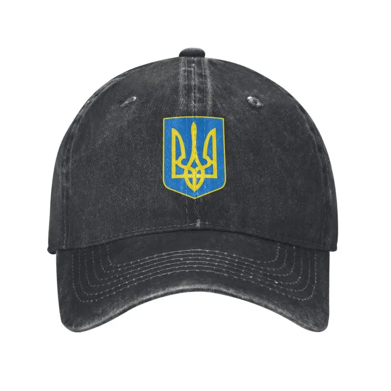 Custom Cotton Coat Of Arms Ukraine Flag Baseball Cap Women Men Adjustable Adult Ukrainian Emblem Trident Dad Hat Hip Hop