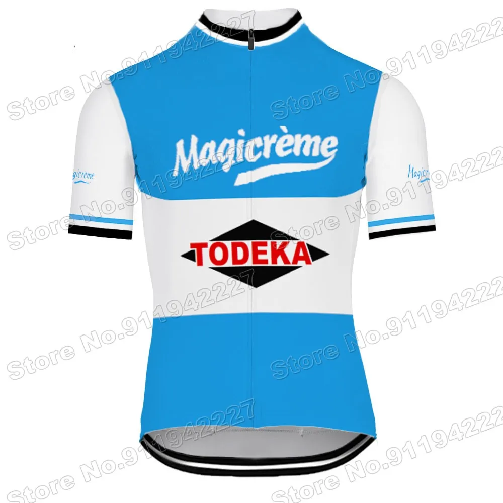 1972 Magicreme Belgian Team Cycling Jersey Short Sleeve Men Cycling Clothing vintage Road Bike Shirts MTB Maillot Fietskleding