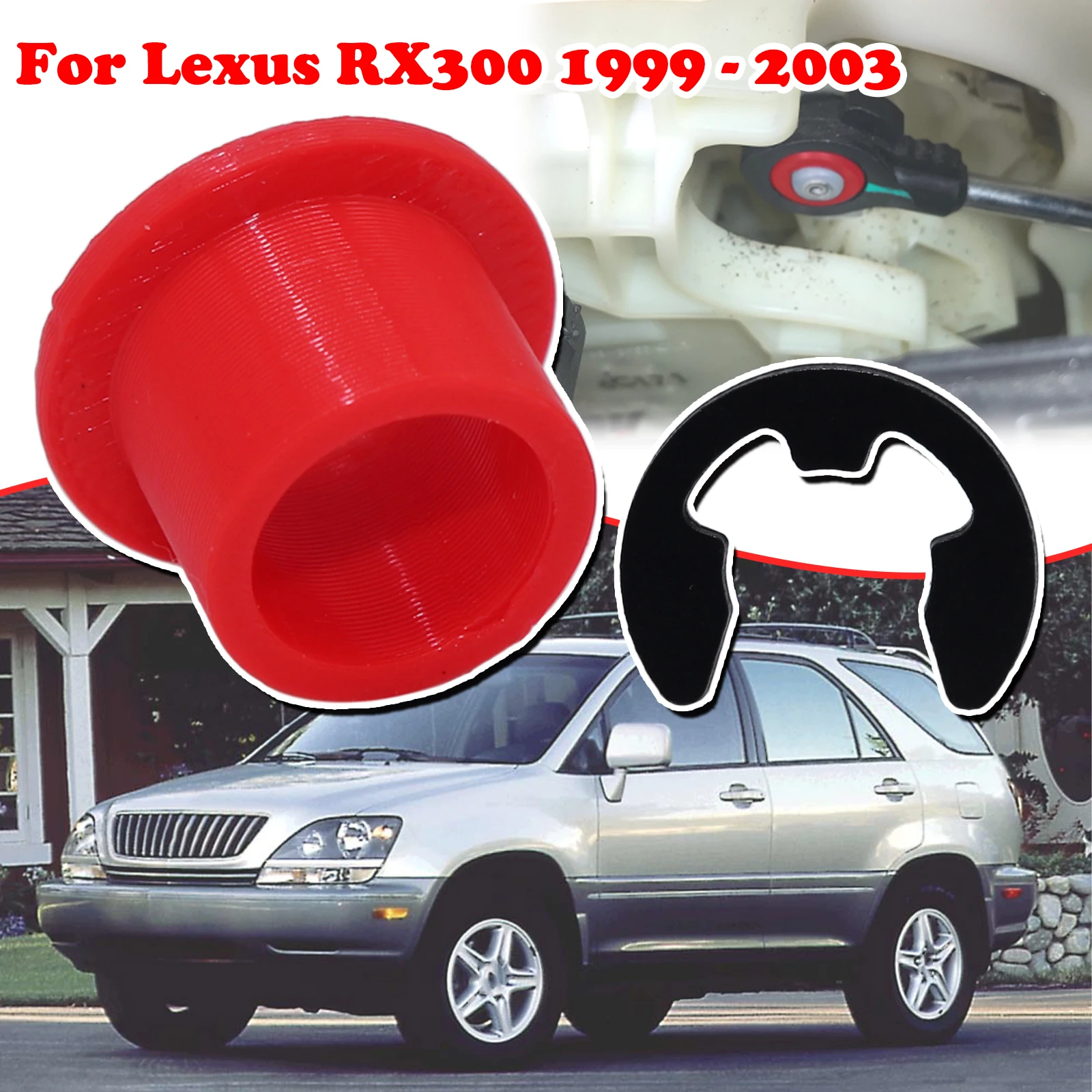 

Upgrade Shifter Cable Bushing For Lexus RX300 1999 - 2002 2003 Gear Linkage End Grommet with Lock Washer Replacement Repair Kit