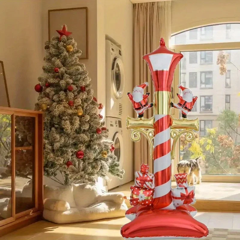 1 Weihnachts-Folienballon Neujahr Schneemann Weihnachtsmann Stehende Laternenballon Partygeschenk Heimdekorationsartikel