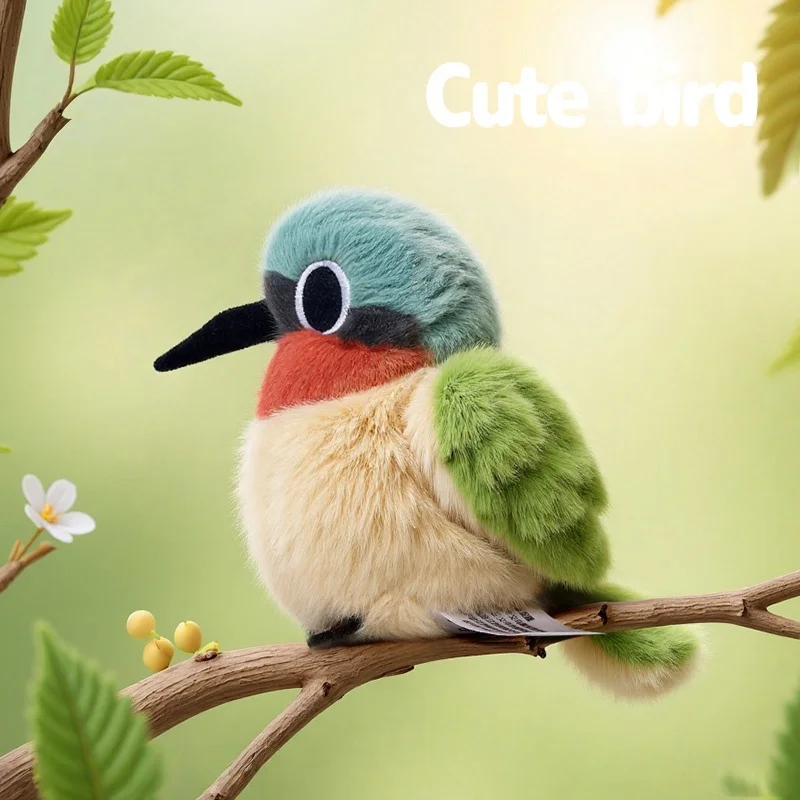 11 cm große Cartoon-lustige Vogel-Serie, Plüschtiere, weich, niedlich, Dschungel, gegabelter Sonnenvogel, Kuscheltiere, perfektes Geburtstagsgeschenk für Kinder oder Jungen