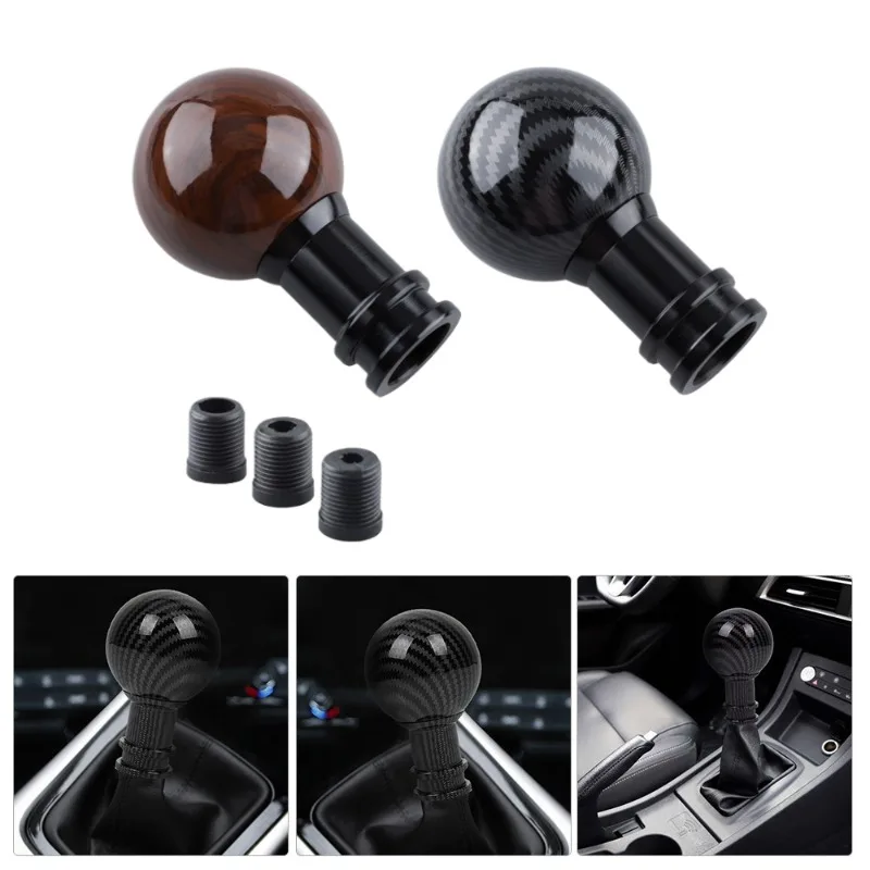 

Universal Wood Grain Pattern Round Ball Gear Shift Knob Manual Transmission Interior Modification Decoration Upgrade Accessories
