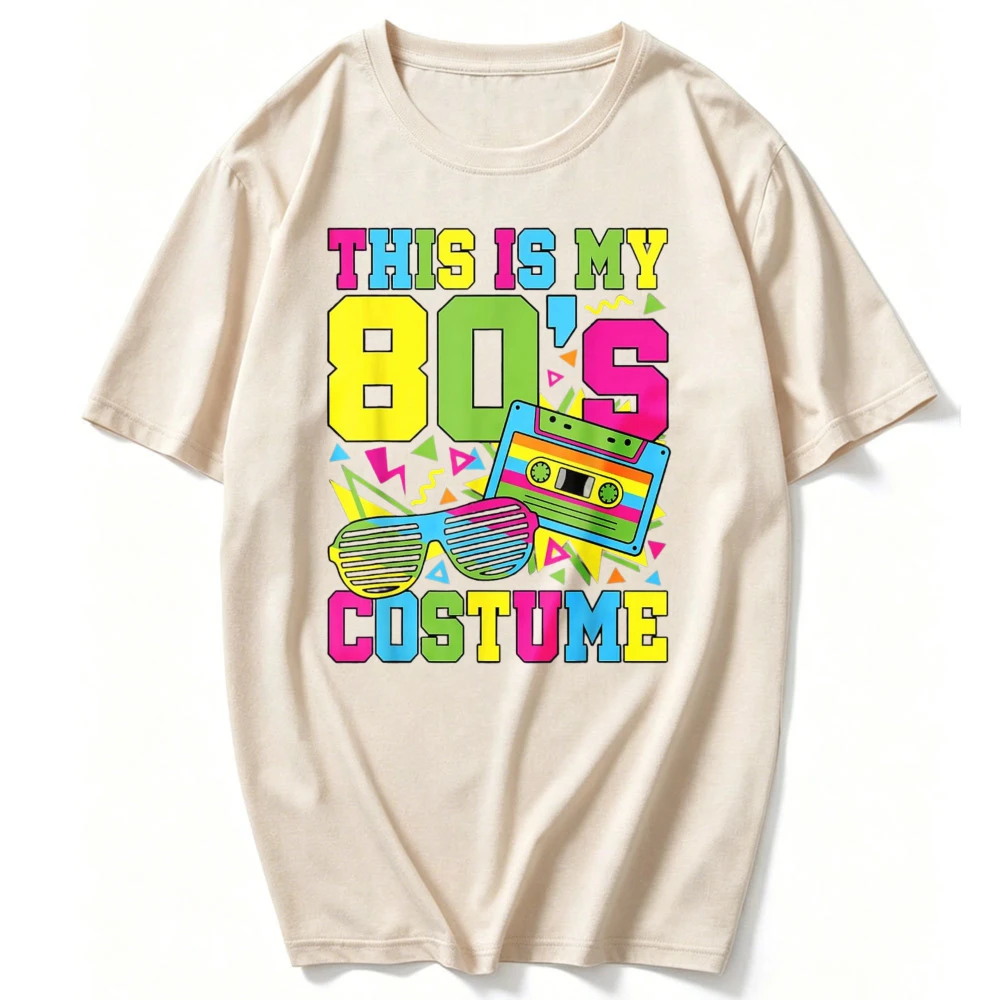 This Is My 80s Costume 1980 80s Party Outfit Men Women T-Shirt Vintage Gothic Oversized T Shirt Graphic T Shirts Women Clothing