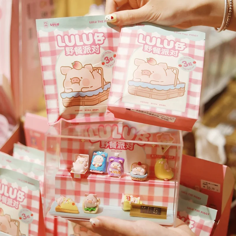 

Lulu Pig Baby Picnic Party And Surprise Box Convenience Store Blind Box Cute Grain Collectible Figure Toy for Children's Gift