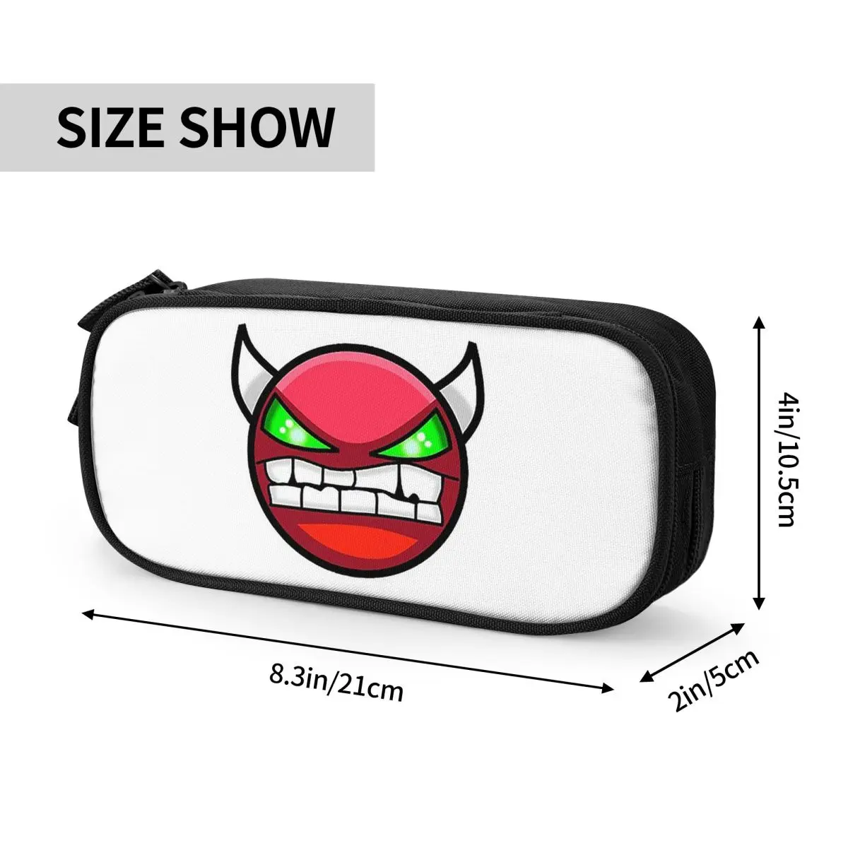 Video Game Geometry Dash Pencil Cases for Student School Pen Box Pencil Bag Large Capacity Pencil Pouch