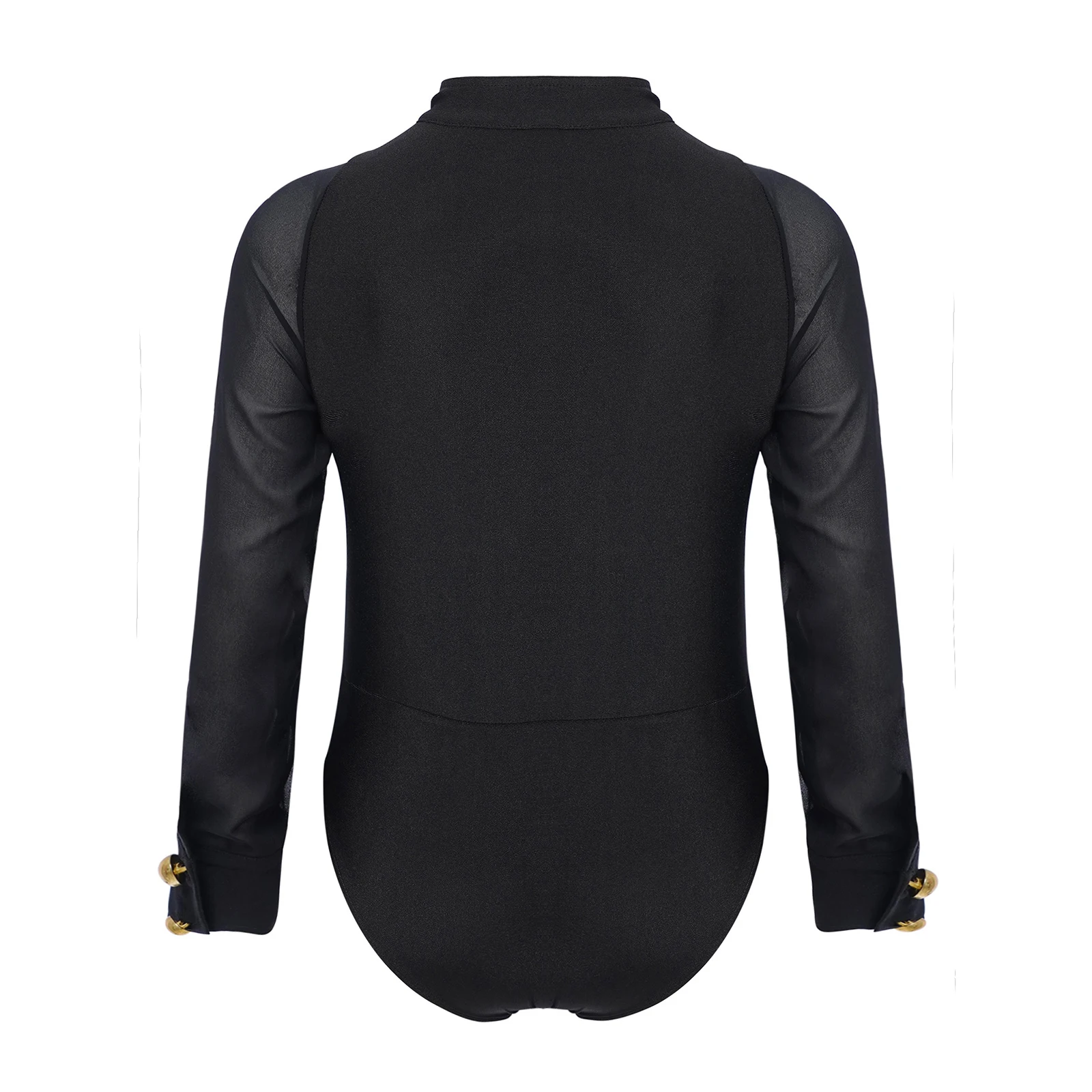 Ragazzi Body da ballo latino Sala da ballo Salsa Tango Rumba Samba Camicia da ballo Top Performance Tuta a maniche lunghe Jazz Samba Dancewear