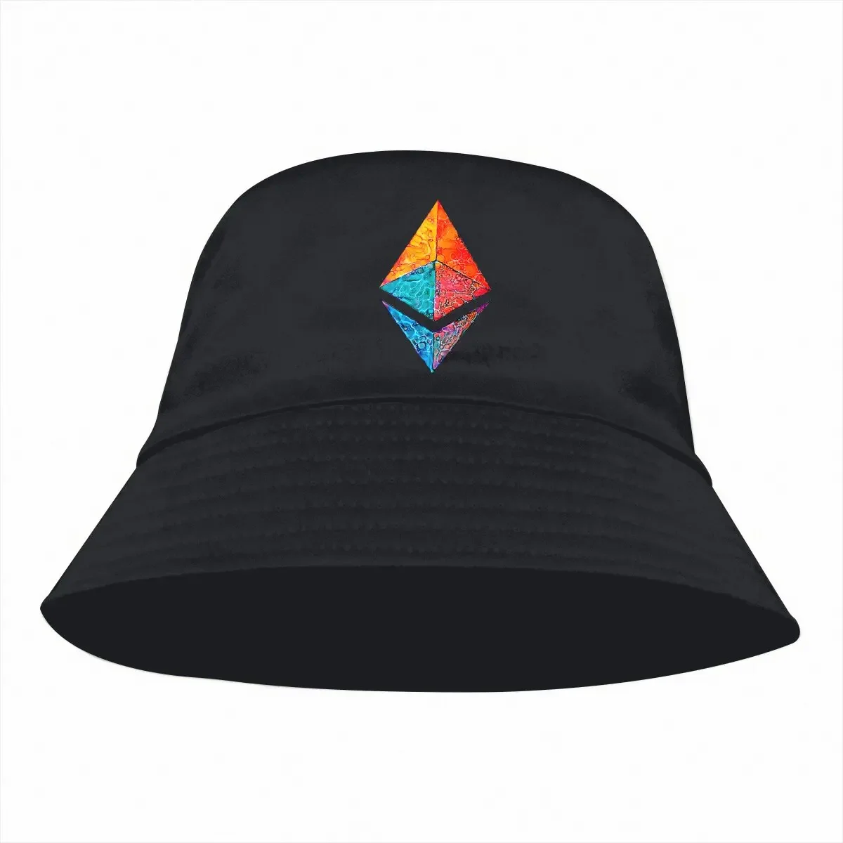 Caustic ETH Crypto Etherium Unisex Bucket Hats Cryptocurrency Hip Hop Fishing Sun Cap Fashion Style Designed