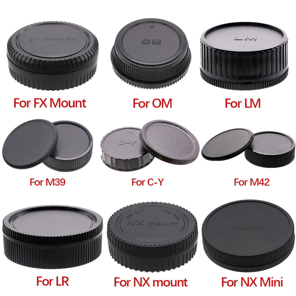 Camera Body Cap + Rear Lens Cap For Leica Olympus Micro M4/3 Fuji C-Y M39 M42 LM LR NX Mount Camera Mount