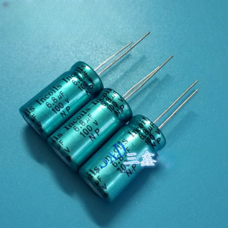 

10PCS 100V 6.8UF 6.8UF 100V Audio Frequency Divided Poleless NP Electrolytic Capacitor 13X25