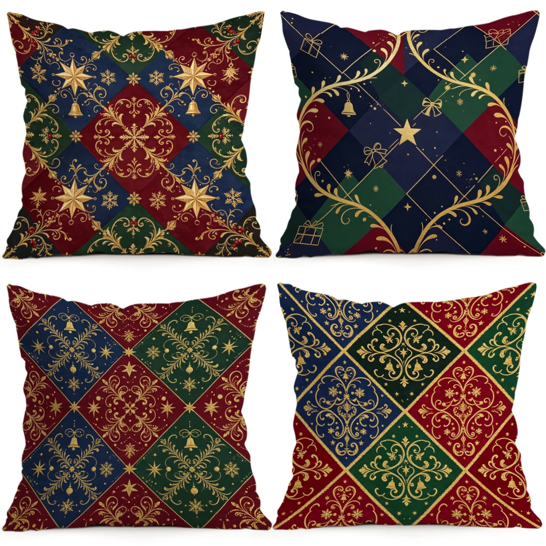 Christmas Wind Vine Pillowcase Printed Polyester 40/45/50cm Throw Pillowcover Decorative Sofa Cushion Pillowslip Home Decor
